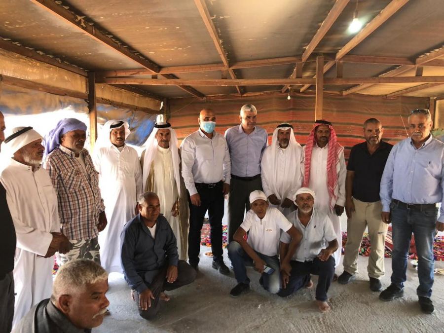 سعيد الخرومي في جولة ميدانية للقرى غير المعترف بها في النقب